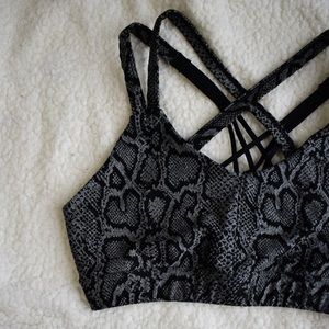 Champion Snakeskin Cris Cross Sports Bra